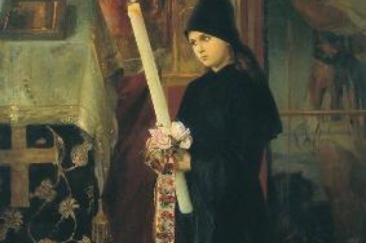 Свеченосица (В монастыре). Бруни Н.А. 1891 г.