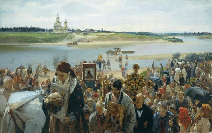Крестный ход. Прянишников И.М. 1893 г.