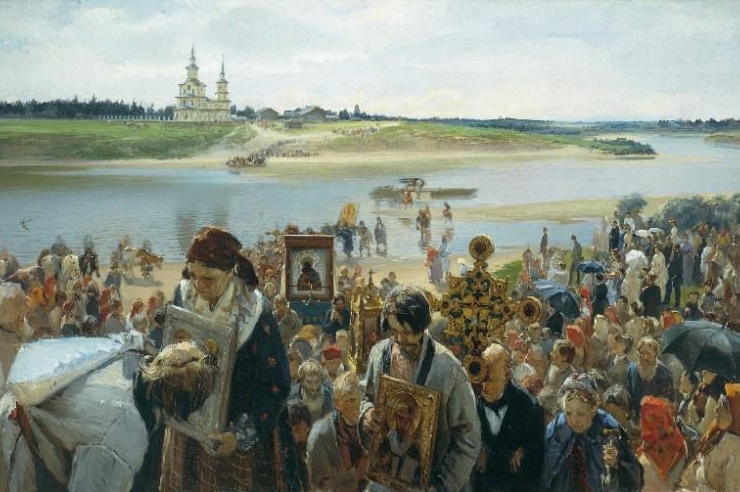 Крестный ход. Прянишников И.М. 1893 г.