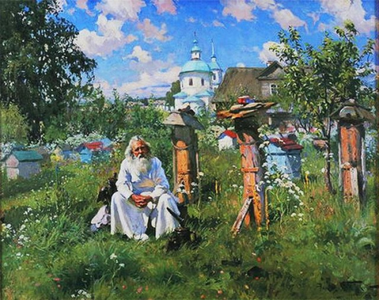 На пасеке. А.В.Маковский