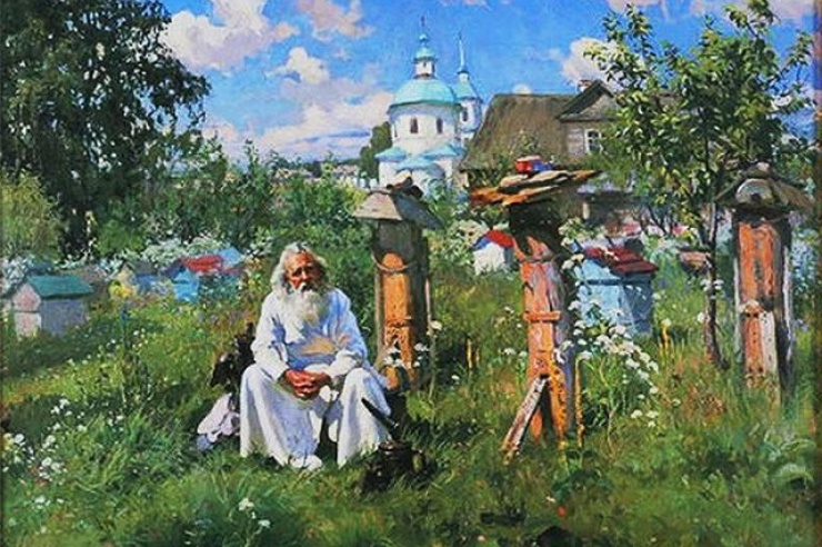 На пасеке. А.В.Маковский