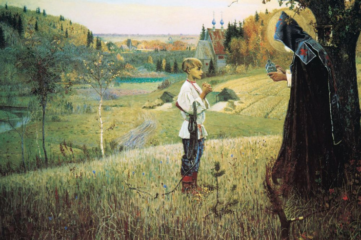 Видение отроку Варфоломею. М.В.Нестеров 1890 г.