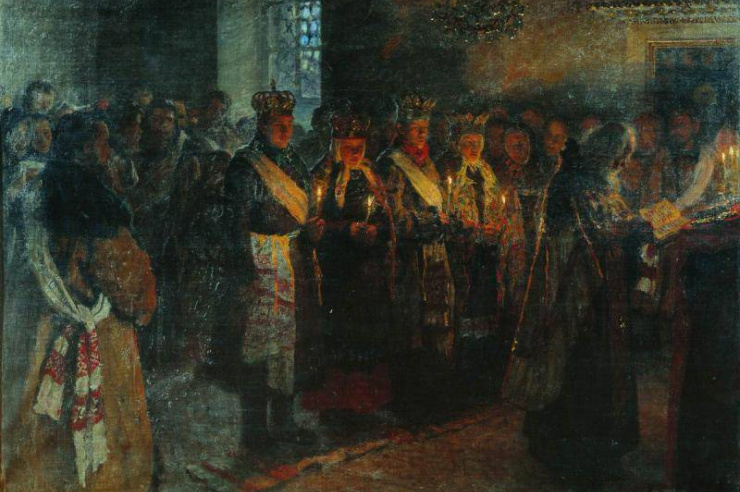 Венчание. Богданов-Вельский Николай Петрович. 1904 г.