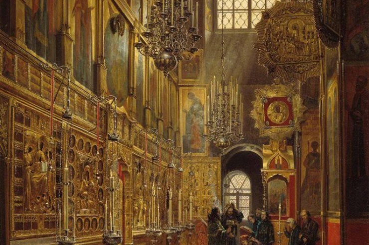 Внутренний вид Алексеевской церкви Чудова монастыря. Шухвостов С. М.