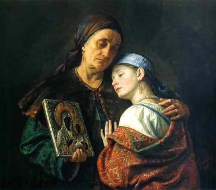 Благословение на свадьбу. С.И.Грибков 1886 г.